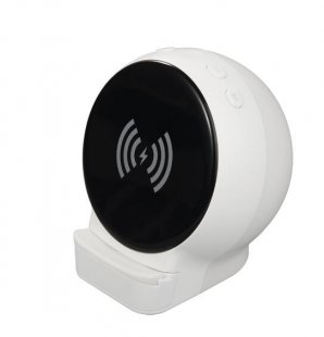 Wholesale Wirless Charging Support U Disk Playing Bluetooth Speaker white 3 in 1 Multifunction Phone Bracket Night Light