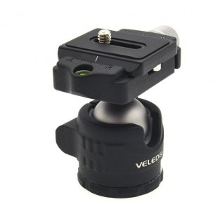 Wholesale with 1/4in Screw Mount Quick Release Plate gray LC-28 Metal Aluminum Alloy Camera Tripod Ball Head Rocker