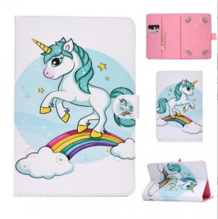 Wholesale 7Inches Color Painted PU Cover with Front Snap unicorn Universal Laptop Protective Case