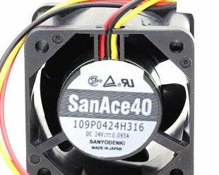 Wholesale Sanyo 109P0424H316 24V 0.095A 2.28W 3wires Cooling Fan