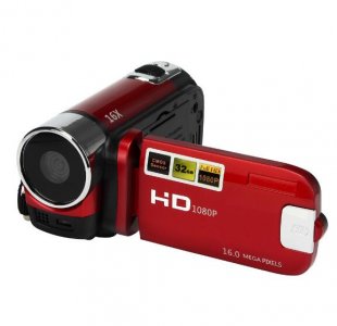 Wholesale DV Home Camera US Plug Red HD 1080P 16M 16X Digital Zoom Video Camcorder TPT LCD Camera