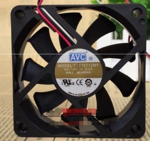 Wholesale AVC 7015 C7015T12MY 12V 0.2A 3Wire Ball Bearing Fan,Cooling Fan