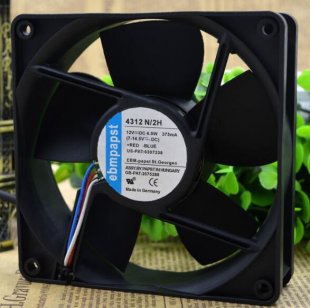 Wholesale EBMPAPST 12025 4312N/2H : 12V 3wires cooling fan