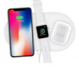 Wholesale for Apple Watch iWatch iPhone XS X white 3 in1 Qi Wireless Charger Pad Fast Charging