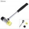 Wholesale 30mm Rubber Hammer Double Faced Work Glazing Window Nylon Hammer with Round Head and Non-slip Handle DIY Hand Tool