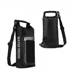 Mobile Phone Waterproof Bag 2L/ 5L Cross Body Bag With Detachable Adjustable Shoulder Straps IPX6 Swimming Waterproof Bag For Outdoor Kayaking Boating black 2L