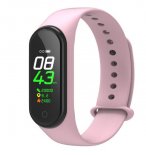Wholesale Blood Pressure Monitor Step Count Fitness Wristband pink M4 Smart Bracelet Color Screen Intelligent Watch Heart Rate Activity