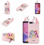 Abctay 3D Cartoon Lovely Coloured Painted Soft TPU Back Cover Non-slip Shockproof Full Protective Case Light pink For XIAOMI Redmi 6A