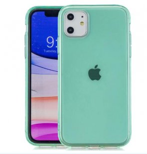 Abctay Pro Max Clear Colorful TPU Back Cover Cellphone Case Shell Green for iPhone 11 / 11 Pro / 11