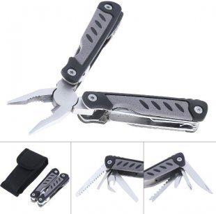 Wholesale Mini Portable Multifunction Combination Folding Pliers Tool with Rubber Plastic Handle and Polished Surface Treatment for Camping Outdoors