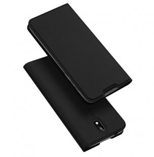 Wholesale Leather Mobile Phone Cover Magnetic Protective Case Bracket with Cards Slot black DUX DUCIS For Nokia 1.3