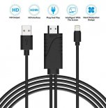 Wholesale for iPhone X/8/ 7/iPad/iPod Touch black 8-pin to HDMI Adapter 1080P HDTV Cable with Cooling Vents