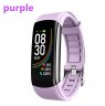 Wholesale Blood Pressure Sleep Exercise Watch Band purple Smart Bluetooth Bracelet Temperature Measure ECG Heart Rate