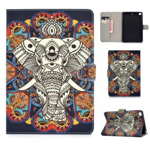 Wholesale Frront Snap Color Painted Smart Stay PU Cover Fun elephant For iPad mini 1/2/3/4/5 Laptop Protective Case