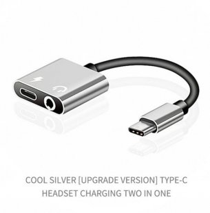 Wholesale for Samsung S8 Huawei mate 9 LG G5 G6 Xiaomi 6 Silver USB Type C Audio Adapter Type-C to 3.5mm Jack Earphone Audio Converter Cable