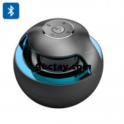 Portable Bluetooth Speaker “Magic Black Ball” - Stereo Sound, LED lights, Bluetooth 2.1 + EDR, 500mAh Battery (Black)