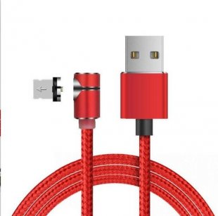 Wholesale for Apple Plug Micro USB Type-c red 360° Magnetic Charging Cable