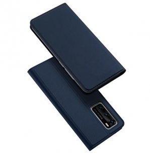 Wholesale Leather Mobile Phone Cover Magnetic Protective Case Bracket with Cards Slot blue DUX DUCIS For HUAWEI P40