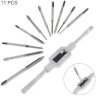 Wholesale 11pcs/set Mini Hand Tap & Die Set with High Speed Steel M1-M3.5 Taps and Tap Twisted Handle for DIY Repair Woodworking