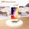 Wholesale for iPhone X XR 8 Plus Smasung S9 S10 Plus for Huawei white Angel Wings Qi Wireless Charge Dock 10W 3.0 Fast Charger Type C