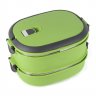 Hot Thermal Insulated Bento Stainless Steel Food Container Lunch Box 1 2 3 Layer Styles:Double Layer Colors:Green