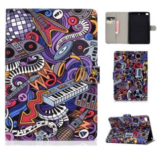 Wholesale Laptop Protective Case Frront Snap Color Painted Smart Stay PU Cover Graffiti For iPad mini 1/2/3/4/5