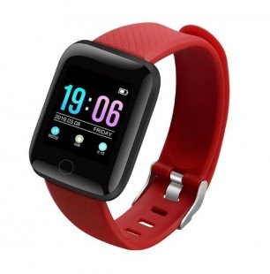 Wholesale Sport for Android iOS red D13 Smartwatch Heart Rate Blood Pressure Monitor Tracker Fitness Watch Smart Wristband