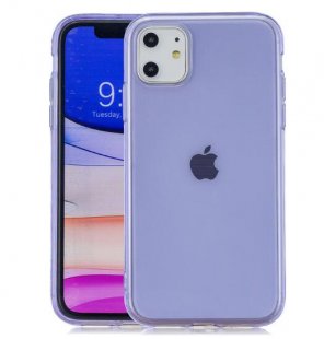 Abctay Pro Max Clear Colorful TPU Back Cover Cellphone Case Shell Purple for iPhone 11 / 11 Pro / 11