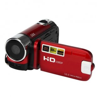 Wholesale DV Home Camera Red EU plug HD 1080P 16M 16X Digital Zoom Video Camcorder TPT LCD Camera