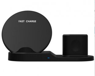 Wholesale 3 in 1 Fast Wireless Charger for iPhone 8 Plus X XR XS MAX QI Wireless Charger Dock for Apple Watch iWatch Airpods