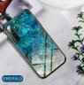 Abctay Mobile Shell Soft TPU Phone Case Glass Back Panel Gradient Design Overall Protective Shell Emerald For OPPO Realme 3 Pro/Realme 5/Realme 5 Pro