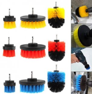 Wholesale 3pcs/Set 2" 3.5" 4" Power Scrubber Brush for Cleaning Bathroom Carpet Tile Sink Plastic Mechanical Tool Brush