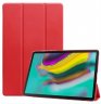 Abctay Ultra-thin PU Leather Bracket Tri-fold Protective Case with Sleep Function red For Samsung Tab S5E 10.5 T720