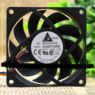 Wholesale DELTA AUB0712MB 12V 0.24A 4wires PWM DC Cooling Fan