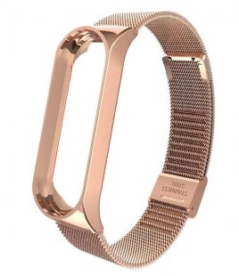 Wholesale for Xiaomi Mi Band 4 Watch Band Rose gold Smart Watch Buckle Wrist Strap Replacement Bracelet Stainless Steel