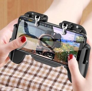 Wholesale H5 Mobile Gaming Trigger - For iOS Android PUBG Controller Gamepad with Cooling Fan Black