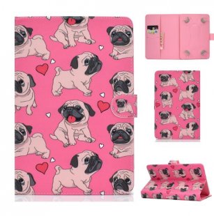 Wholesale PU Case with Front Snap Caring dog Universal Laptop Protective Cover Color Painted 8 Inches