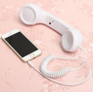 Wholesale Cellphone Handset Classic Headphone MIC Microphone White 3.5mm Universal Phone Telephone Radiation-proof Receivers