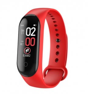 Wholesale IP68 Waterproof red Smart Bracelet Bluetooth Watch Message Notification Heart Rate Step Count