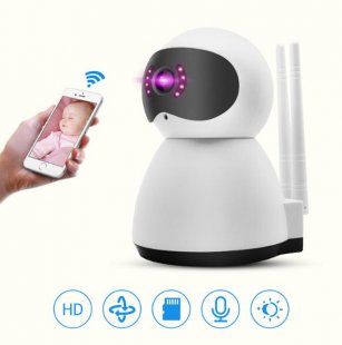 Wholesale 1080P European Plug 720P/1080P PTZ Wireless IP Camera Move Detection Infrared Night Vision Home Security WiFi Camera Cloud Service