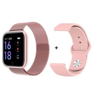 Wholesale Fitness Bracelet Watch Women Men Smartwatch Support IOS Android Pink P70 Smart Watch Blood Pressure Measurement Heart Rate Monitor