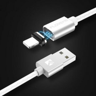 Wholesale Cable Phone Lead Cord white 3A Magnetic Fast Charging Sync Data Charger