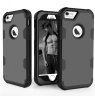 Wholesale 2 in 1 Hit Color Tri-proof Shockproof Dustproof Anti-fall Protective Cover Back Case black For iPhone 6/6S PC+ Silicone