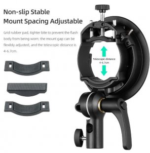 Wholesale for Godox V1∕V860II∕AD200∕S black S2 S-Type Speedlite Bracket Plastic Portable