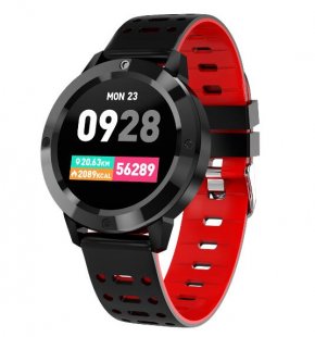 Wholesale Bluetooth Sports Round Dial Waterproof Watch red Smart Bracelet Blood Pressure Step Count Push Notification Color Screen