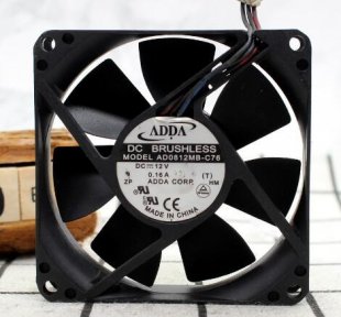 Wholesale ADDA AD0812MB-C76 12V 0.16A 840mW 3wires Cooling Fan