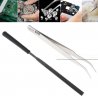 Wholesale 2pcs/set 1.0MM Stainless Steel Tweezer Curved Precision Electronic Repair Tool with DIY Model Polishing File