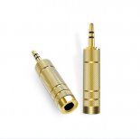 Wholesale for PC Phone Stereo Headset 3.5 to 6.5 Converter 3.5mm Male to 6.5mm Female Jack Plug Microphone MIC Audio Adapter