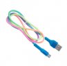 Wholesale for iOS or Android Mobile Phones for Android Rainbow Braided USB Data Cable Fast Charging Cord