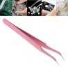 Wholesale 120mm Stainless Steel Tweezer Anti Static Curved Tip Forceps Precision Soldering Electronic Tweezers Tool